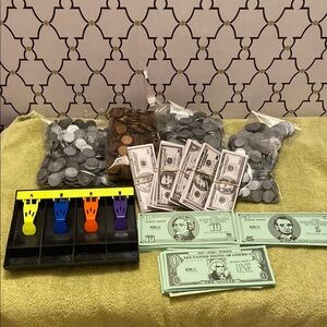 Play Money Set with Coins and Bills